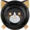 Frisco Cat Face Elevated Bamboo Non-Skid Ceramic Cat Bowl, Black, 1 Cups -Frisco 363383 MAIN. AC SS1800 V1657657267