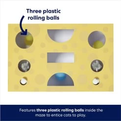 Frisco Cheese Interactive Maze Cardboard Cat Toy Box With Catnip -Frisco 506106 PT2. AC SS1800 V1671551751
