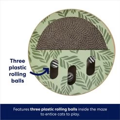 Frisco Interactive Maze & Scratch Cardboard Cat Toy Box With Catnip, Palms -Frisco 506130 PT2. AC SS1800 V1671551754