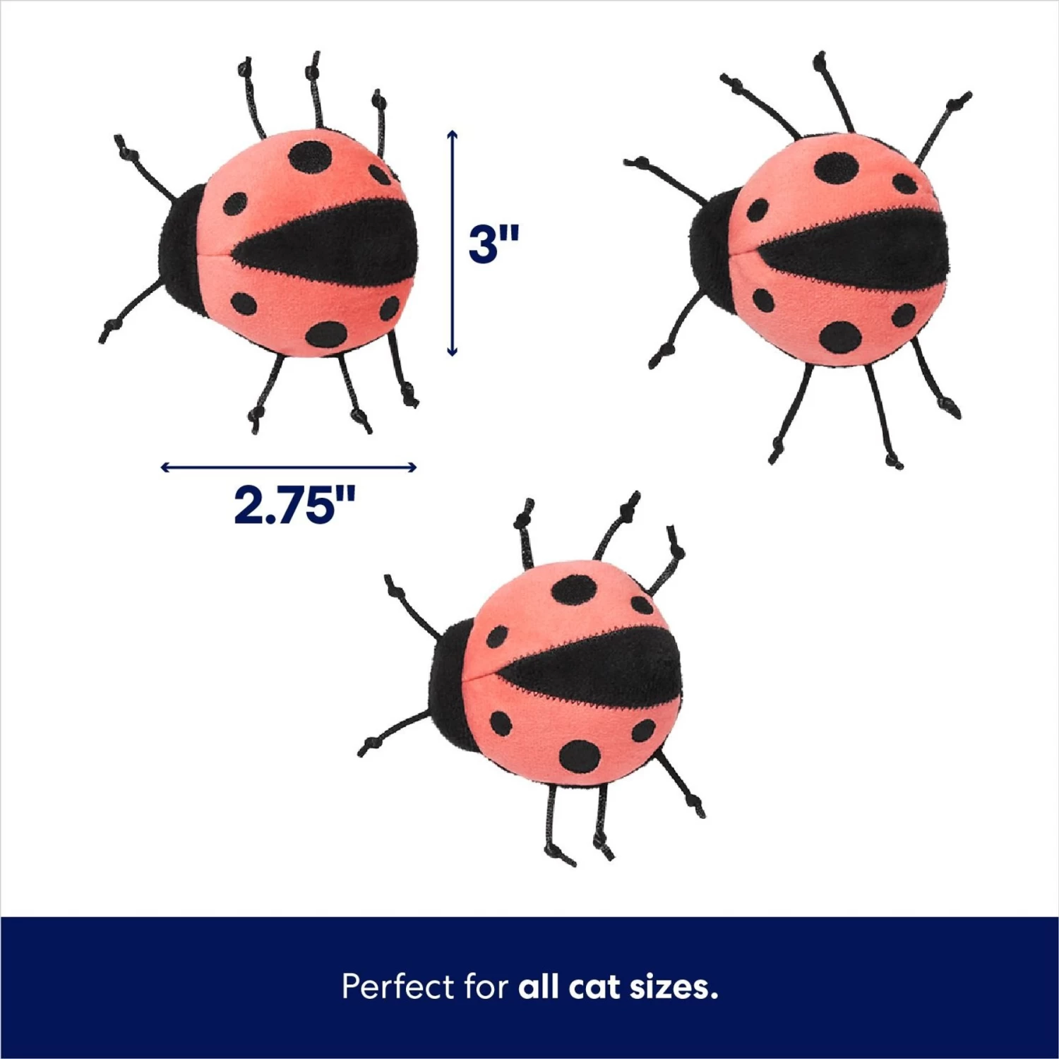 Frisco Spring Potted Plant And Ladybugs Interactive Plush Cat Toy With Catnip 5 Frisco Spring Potted Plant And Ladybugs Interactive Plush Cat Toy With Catnip - Image 3