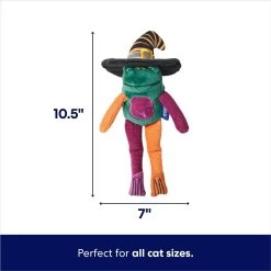 Frisco Halloween Frog In Witch Hat Plush Kicker Cat Toy With Catnip -Frisco 667942 PT1. AC SS1800 V1689277472