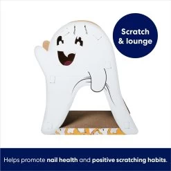 Frisco Halloween Cutie Ghost Cardboard Cat House With Catnip -Frisco 668358 PT2. AC SS1800 V1689351045