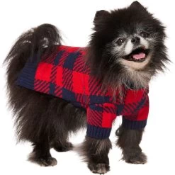 Frisco Fleece Lined Buffalo Plaid Mock Neck Dog & Cat Sweater -Frisco 718470 PT2. AC SS1800 V1703184630