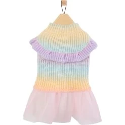 Frisco Rainbow Dog & Cat Sweater Dress -Frisco 720934 PT3. AC SS1800 V1692977136