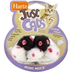 Frisco Natural Catnip & Hartz Just For Cats Mini Mice Cat Toy With Catnip, 5 Count -Frisco 737478 PT5. AC SS1800 V1683212073
