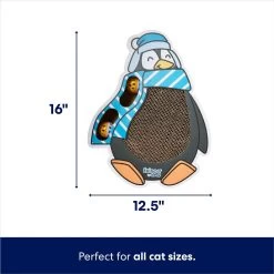 Frisco Holiday Penguin Interactive Maze & Scratch Cardboard Cat Toy With Catnip -Frisco 739766 PT1. AC SS1800 V1694809430