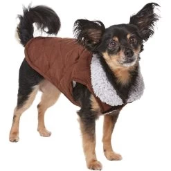 Frisco Medium Weight Quilted Dog & Cat Coat With Cozy Sherpa Lining -Frisco 744310 PT2. AC SS1800 V1703194386