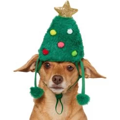 Frisco Christmas Tree Faux Fur Dog & Cat Hat -Frisco 745582 PT2. AC SS1800 V1694801957