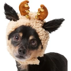 Frisco Sherpa Reindeer Dog & Cat Hat With Bells -Frisco 745646 PT2. AC SS1800 V1694800749