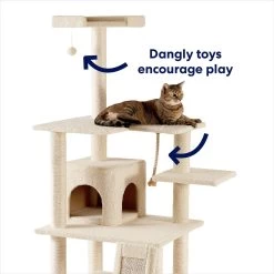 Frisco 62-in Faux Fur Cat Tree & Condo -Frisco 92259 PT2. AC SS1800 V1667228962