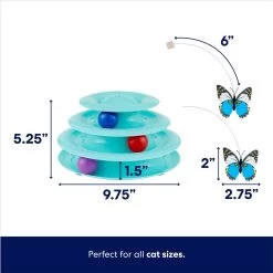 Frisco Foldable Play Tri-Tunnel Cat Toy & Frisco Butterfly Cat Tracks Cat Toy -Frisco 933438 PT6. AC SS1800 V1692305010