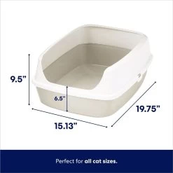 Frisco Open Top Cat Litter Box With Rim, Large & Frisco Plastic Litter Scooper With Caddy -Frisco 947526 PT2. AC SS1800 V1693600215