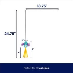 Frisco Squirrel Plush Cat Toy With Refillable Catnip & Frisco Bird With Feathers Teaser Wand Cat Toy With Catnip -Frisco 962030 PT6. AC SS1800 V1694783953