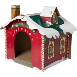 Frisco Holiday Gift Box Cardboard Cat House & Frisco Holiday Santa's Workshop Cardboard Cat House -Frisco 986158 PT5. AC SS1800 V1698257735