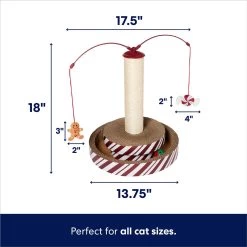 Frisco Holiday Santa Hat & Mistletoe Cat Tracks Cat Toy & Frisco Holiday Gingerbread Interactive Cat Scratcher Cat Toy With Catnip -Frisco 986246 PT6. AC SS1800 V1698258116